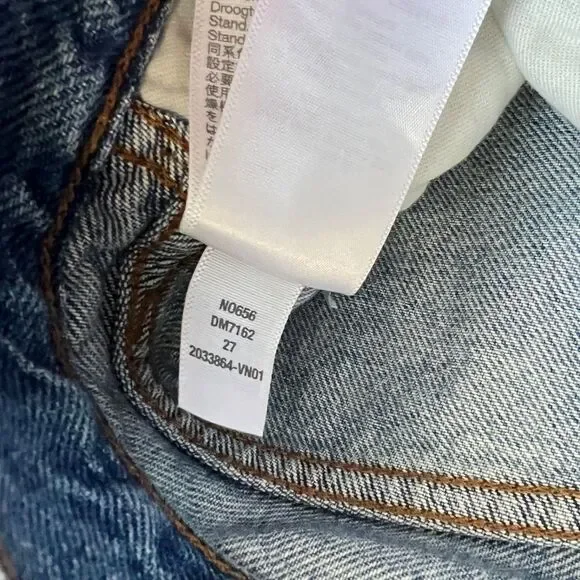 NWT Madewell Low-Slung Straight Jeans Size 27 N0656 Light Wash Patch Pockets - Picture 8 of 12